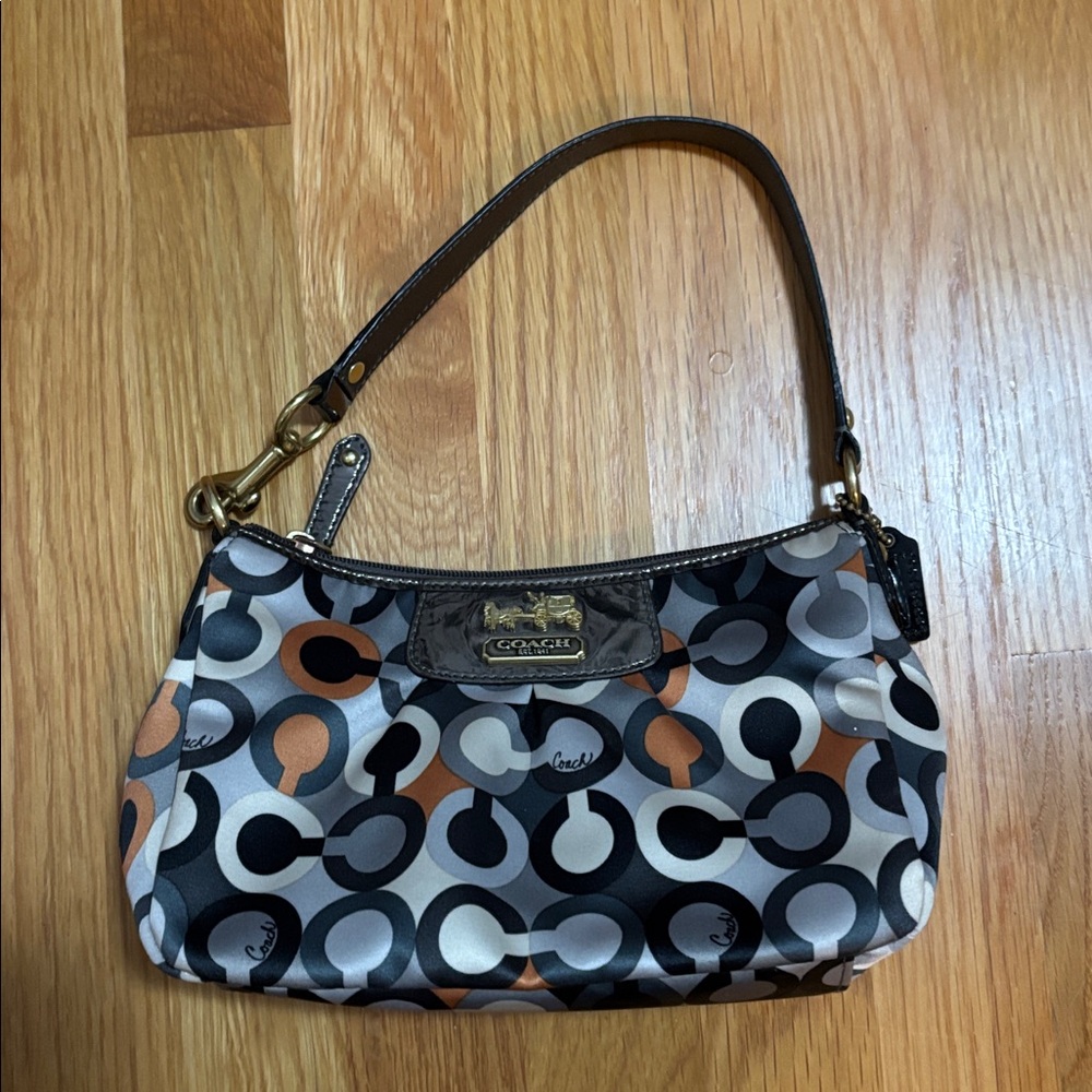 Coach Geometric Black and Brown Handbag